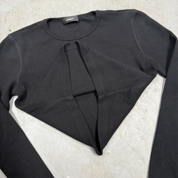 WARDROBE.NYC Cropped Sweatshirt Black Cotton Medium - Picture 5 of 7